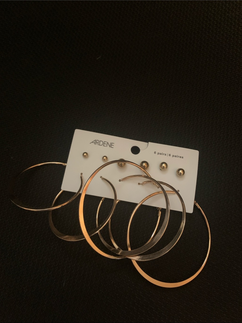 Ardene Gold-Tone Hoop & Stud Earring Set